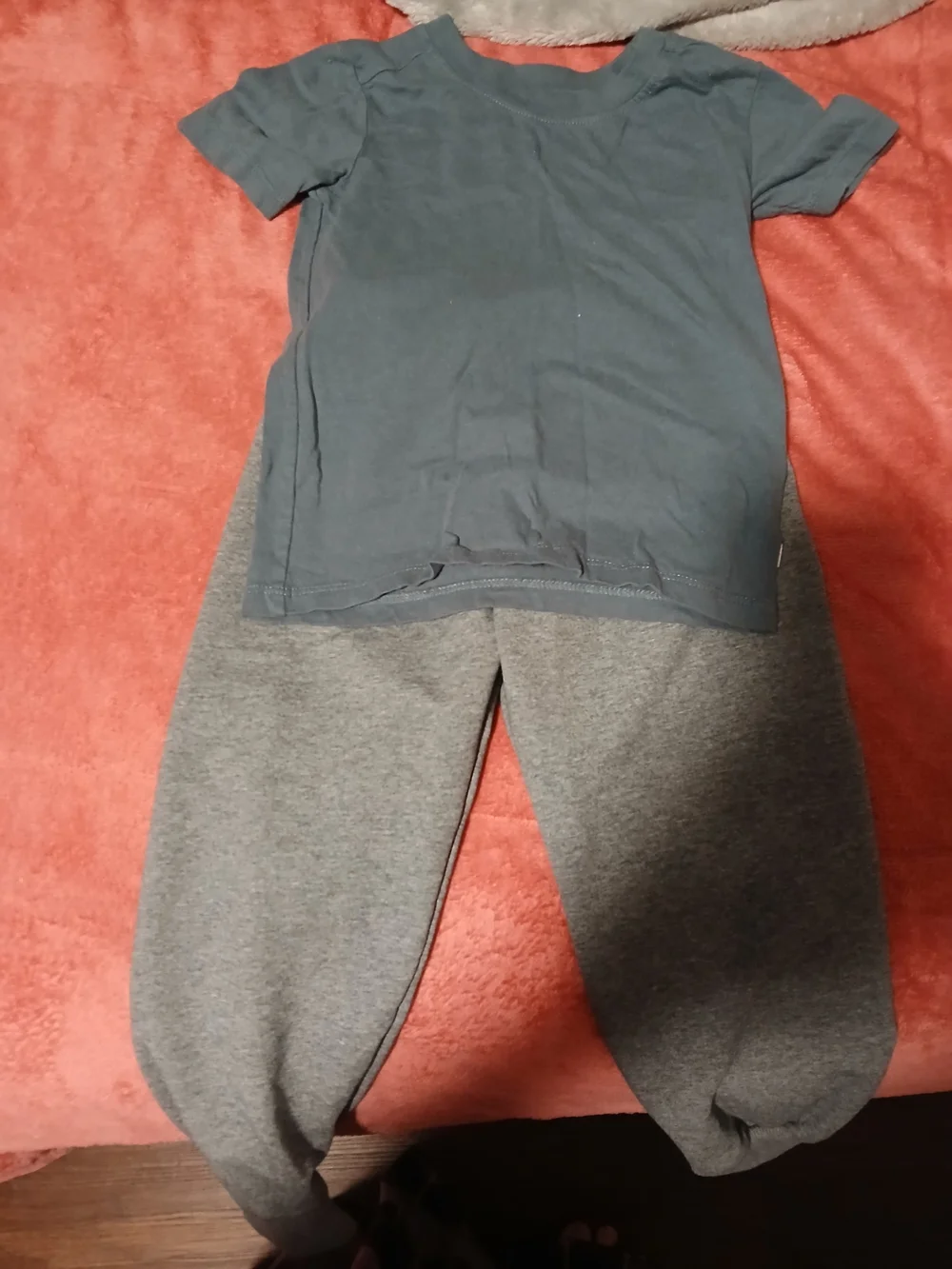 Honest Baby Clothing Casual Two-Piece Set - Slate Blue Tee & Heather Gray Pants